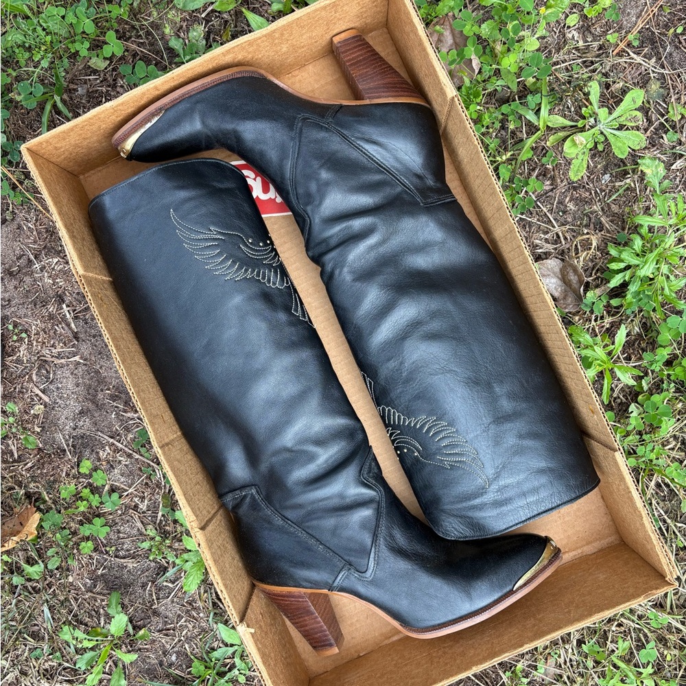 Vintage Dingo “Heaven to Betsy” Black leather Boots (cowboy boots) - Picture 4 of 5